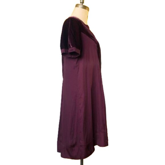 Anthropologie Maeve Ingrid Velvet Tunic Dress in Burgundy - Picture 4 of 16